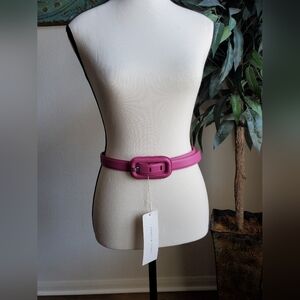 Veronica Beard Lavanda Pink Leather Belt Sz 75
